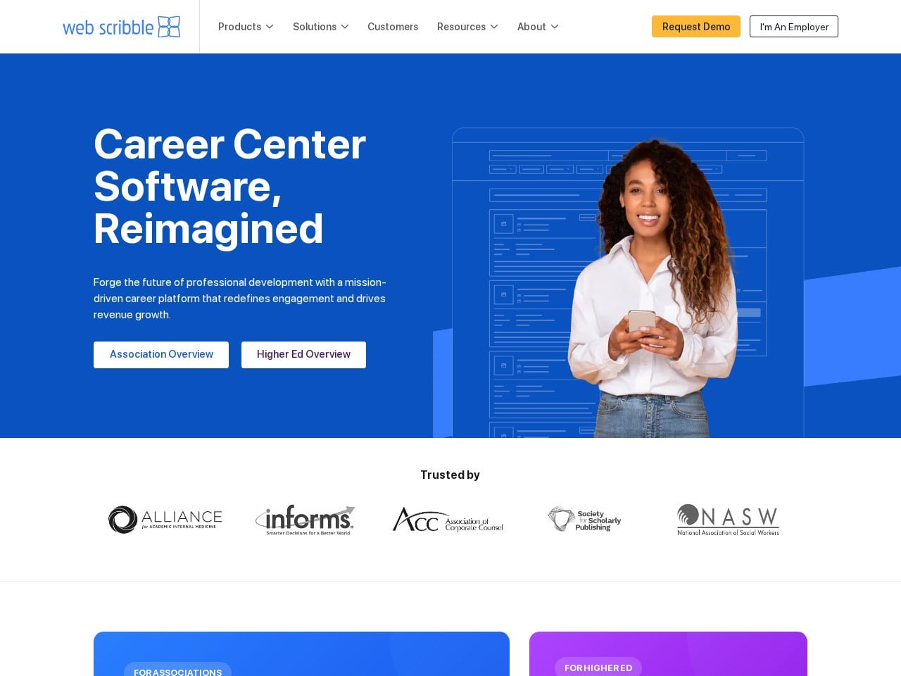 Web Scribble job board screenshot