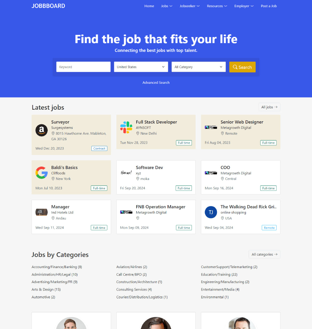 eJobSiteSoftware sociaal voorbeeld