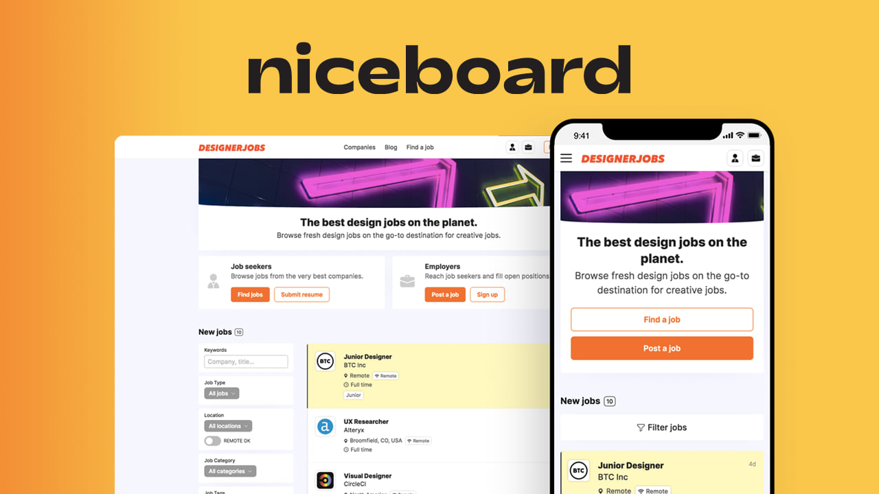 Niceboard sociaal voorbeeld