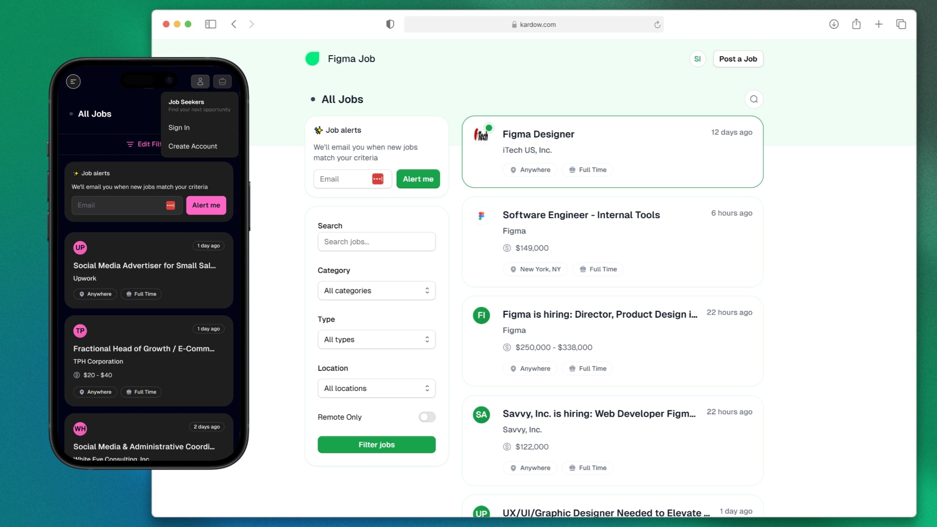 Core features interface